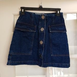 Topshop denim mini skirt size 25in